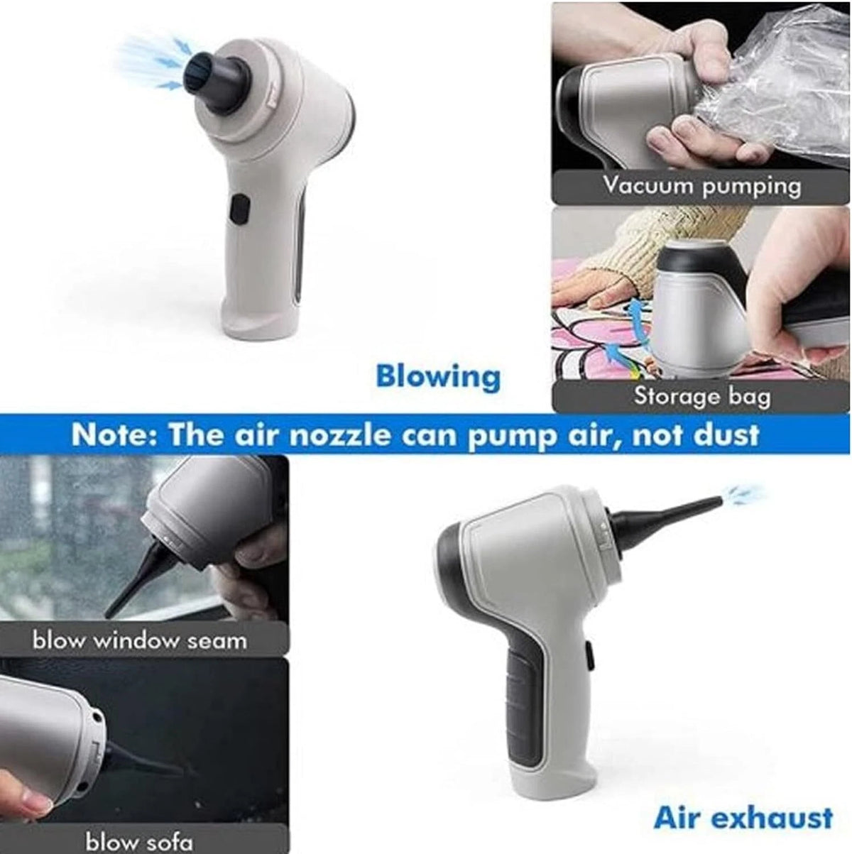 95000PA Wireless Car Vacuum Cleaner Handheld Vaccum Mini Power Suction Dust Blow