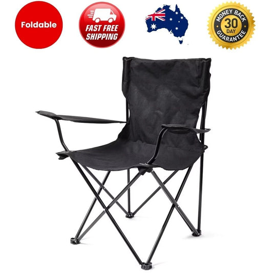Basic Camp Chair -Easy Foldable Camping Chair Outdoor Backyard Camping Accessory