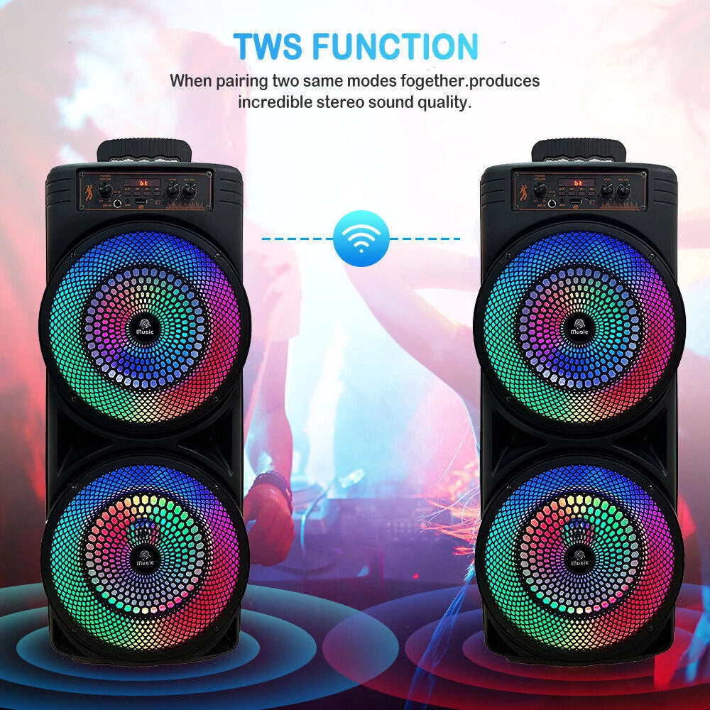 Wireless Bluetooth Party Speaker Subwoofer Heavy Bass Stereo Speaker Microphone