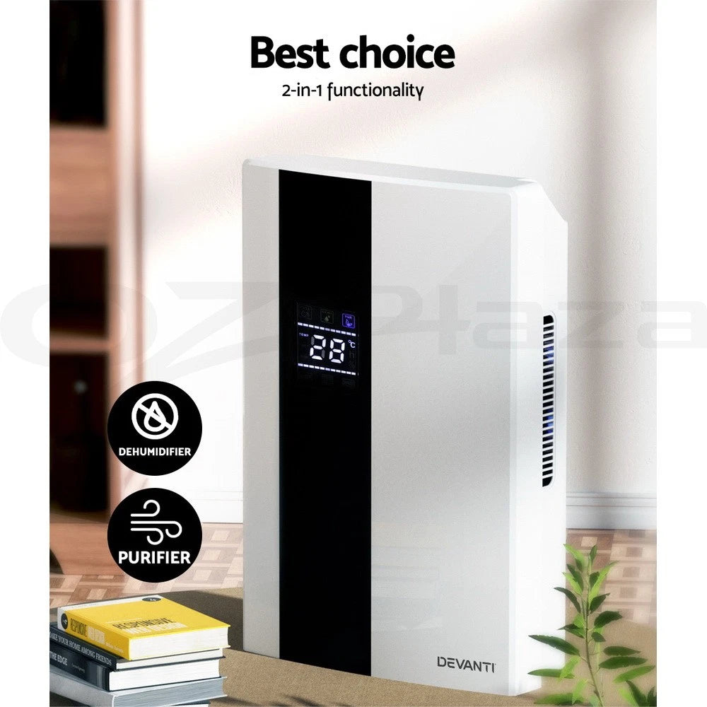 Devanti 2000ml Portable Dehumidifier Air Dryer Purifier Home Moisture Absorber
