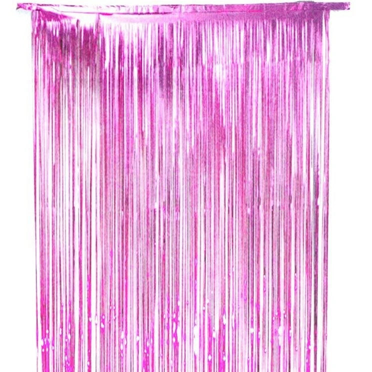 2M Metallic Fringe Tinsel Curtain Foil Backdrop Streamer Event Party Drop AUS