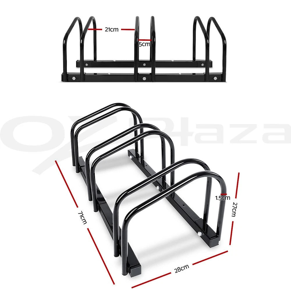 3 Bike Stand Rack Bicycle Floor Parking Holder Cycling Instant Storage Portable