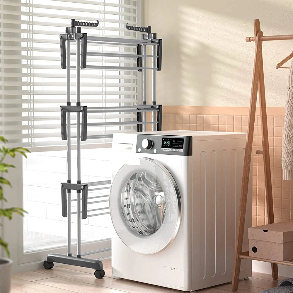 Foldable Garment Hanger Shoes Clothes Airer Drying Rack Laundry Support Horse AU