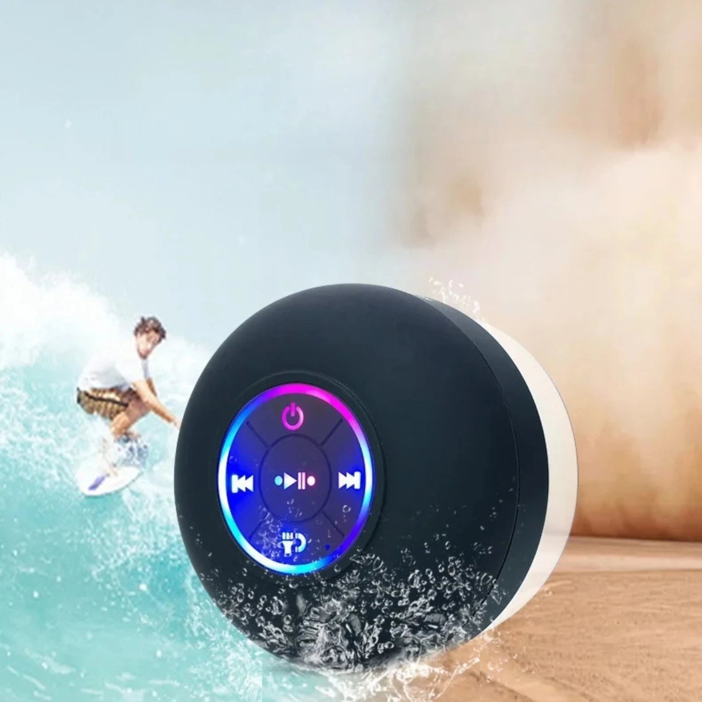 Waterproof Bluetooth Speaker Portable LED Bathroom Shower Wireless Mini Stereo
