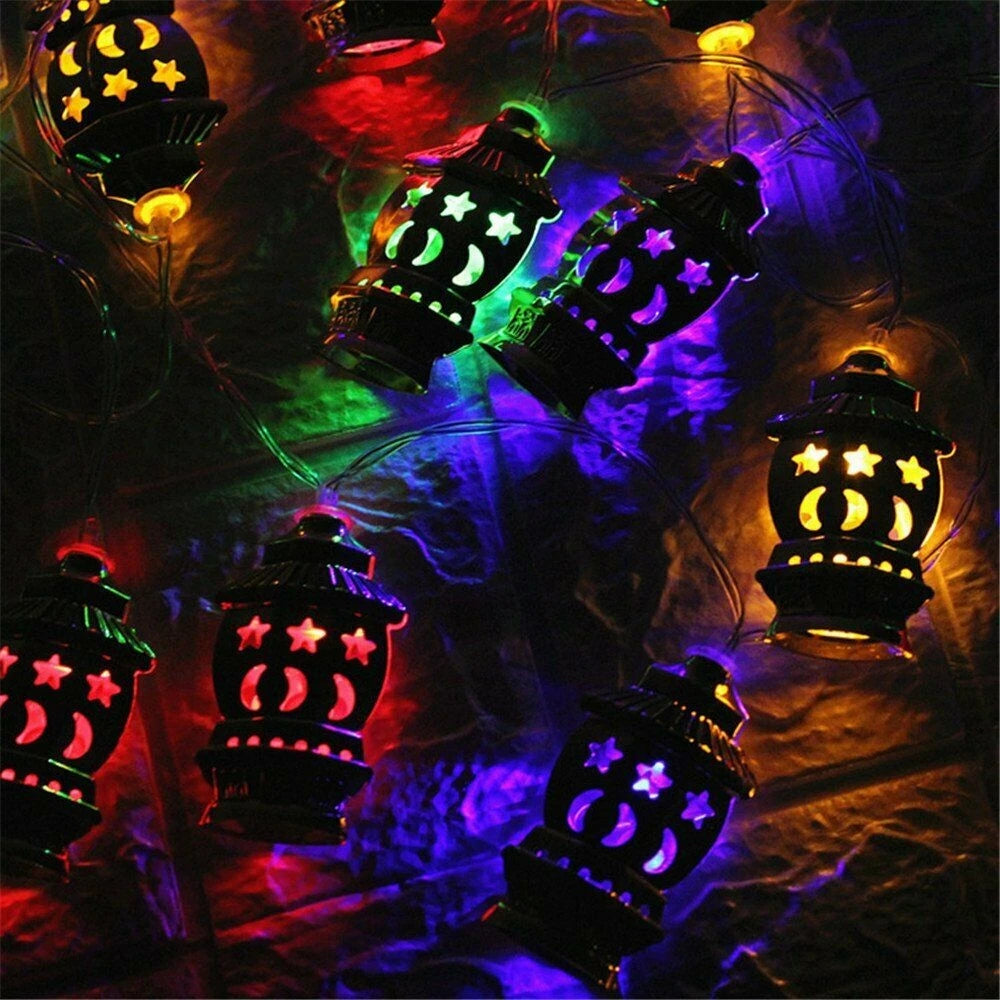 Ramadan Fairy Lights Battery Led String Lights Lantern Eid Mubarak Decor Party