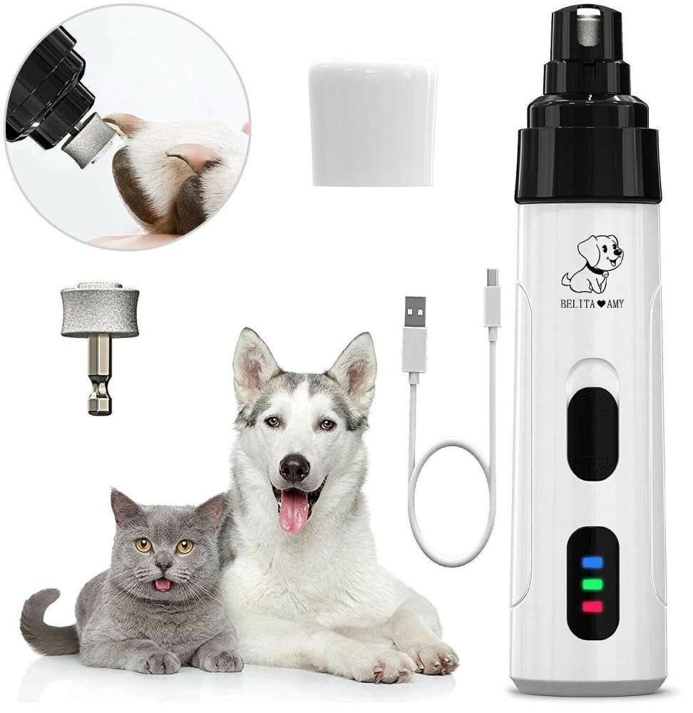 Electric Pet Nail Clippers Dog Cat Nail File Claw Grooming Nail Grinder Trimmer