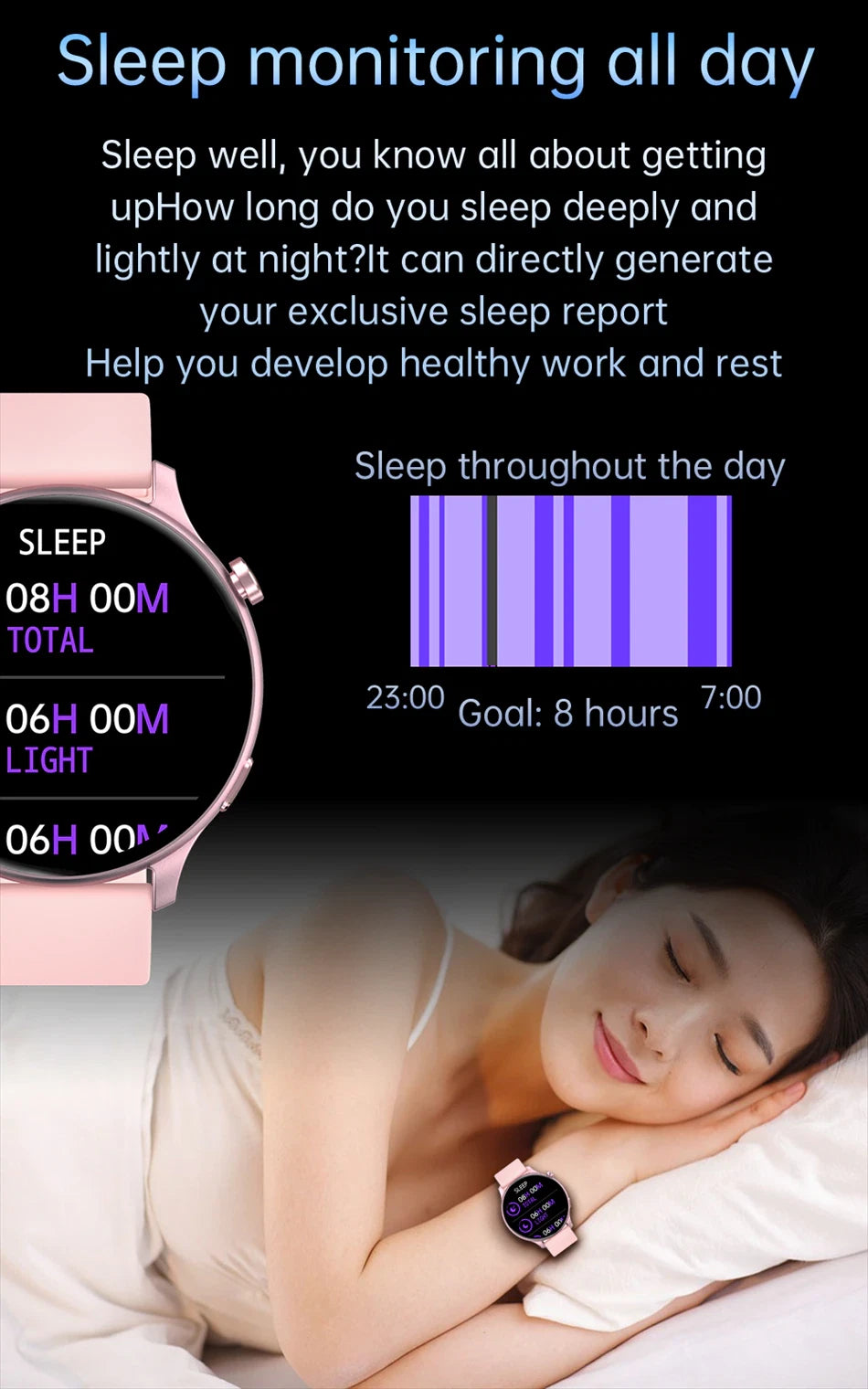 New Smart Watch Full Touch Screen AMOLED Bluetooth Call for Women and Men -DT85