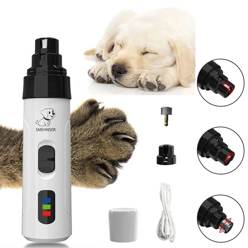 Electric Pet Nail Clippers Dog Cat Nail File Claw Grooming Nail Grinder Trimmer