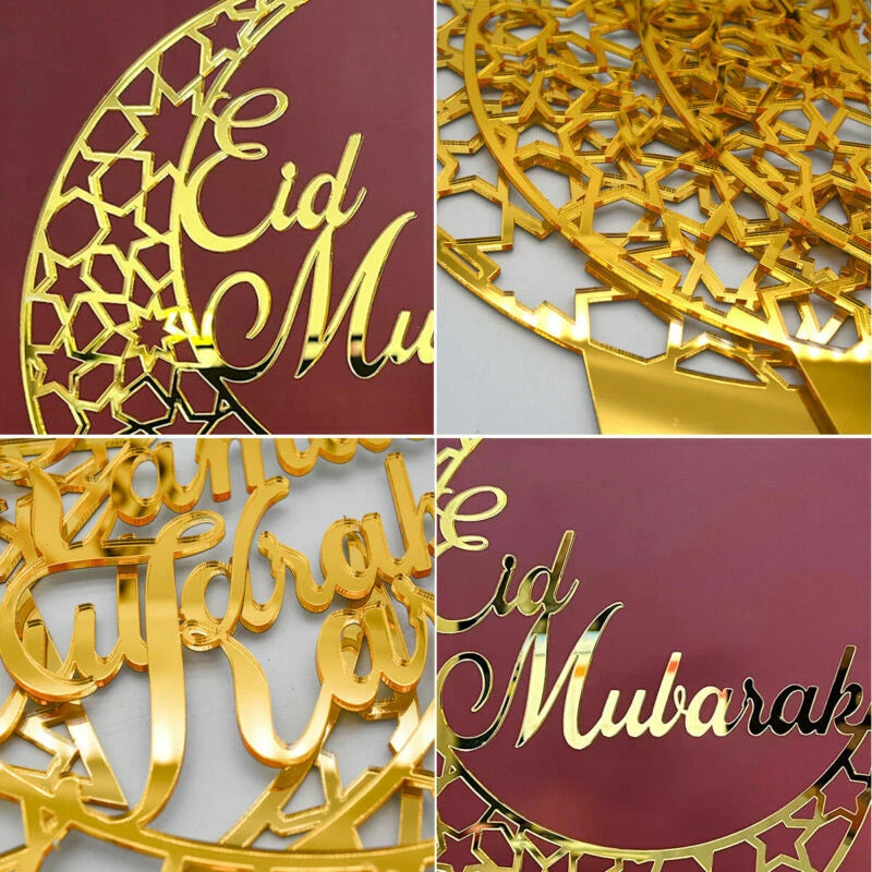Ramadan EID Mubarak Muslim Copper Light Decorations Islamic Party Table Ornament