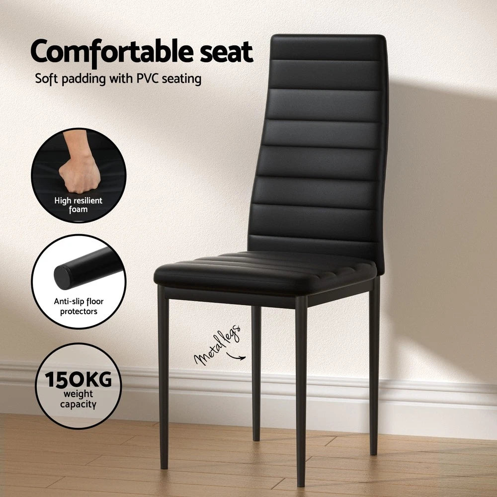Artiss Dining Tables and Chairs Dining Set 5/7 Pieces Wooden Table Leather Chair