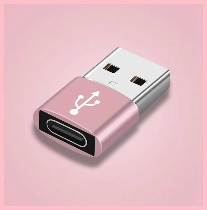 USB Type A Male to USB C Type C Female Charging Port Adapter Fast Converter