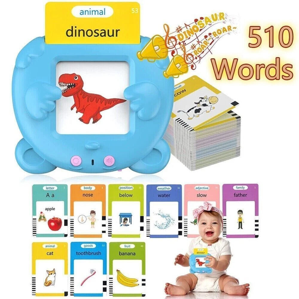 Talking Flash Cards for Toddlers Words Learning Toys Preschool Audible Game Toy