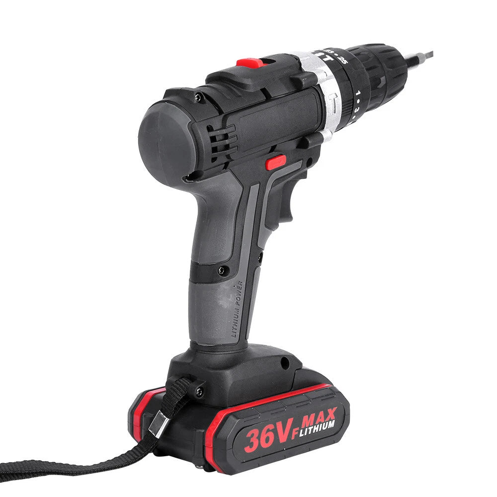 36V CORDLESS DRILL HEAVY DUTY IMPACT DRIVER KIT BRUSHLESS HAMMER +2 BATTERY KIT