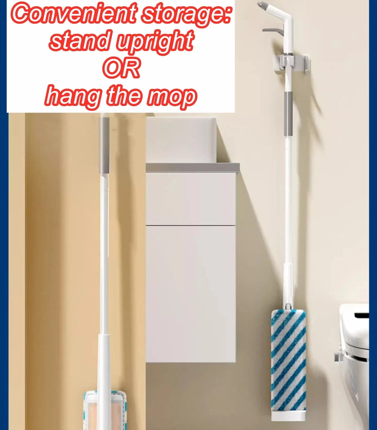Spray Self Twisting Flat Mop Hands Free Microfiber Mop for Floor Kitchen Tile