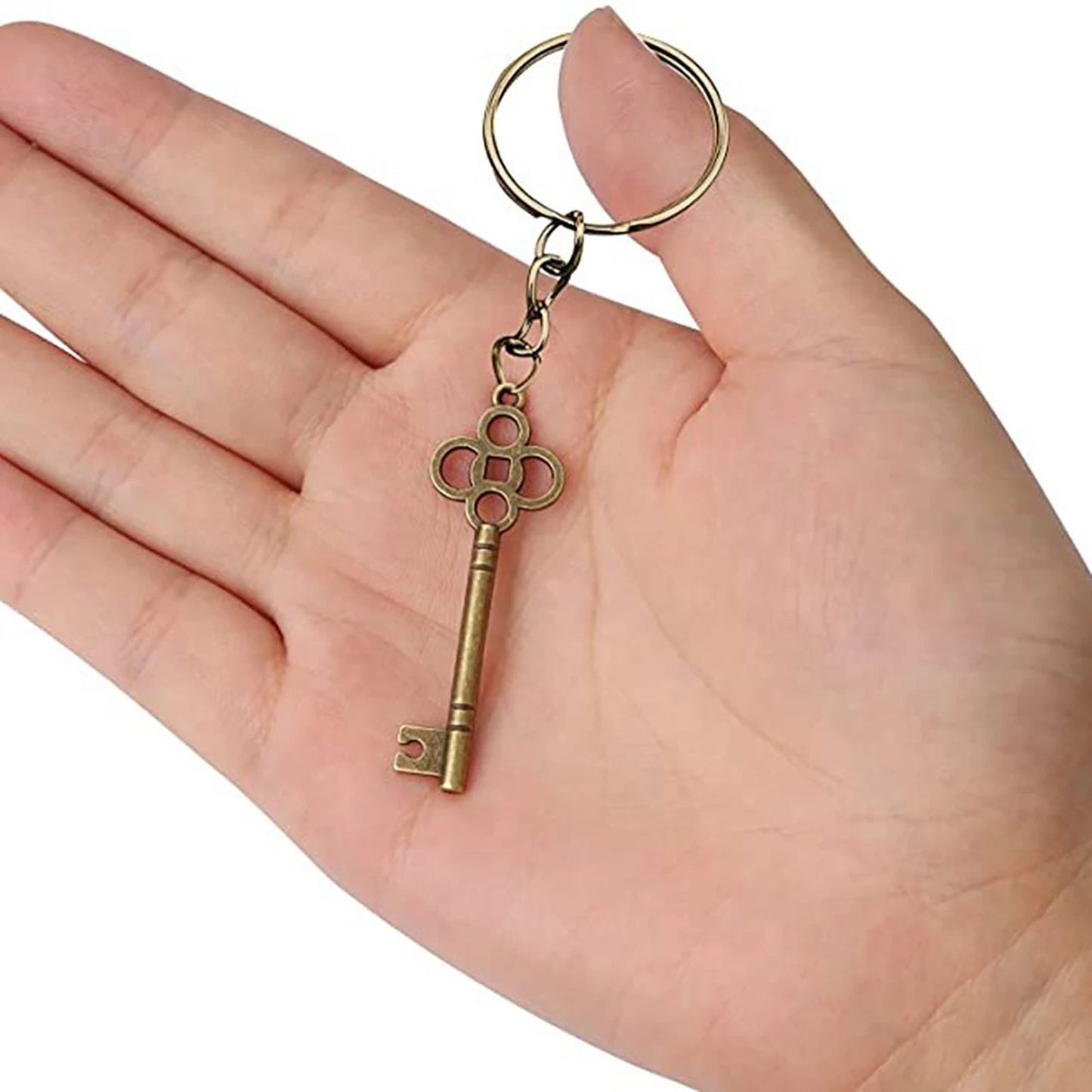 46x Old Vintage Antique Skeleton Keys Lot Large Small Necklace Pendant Bronze