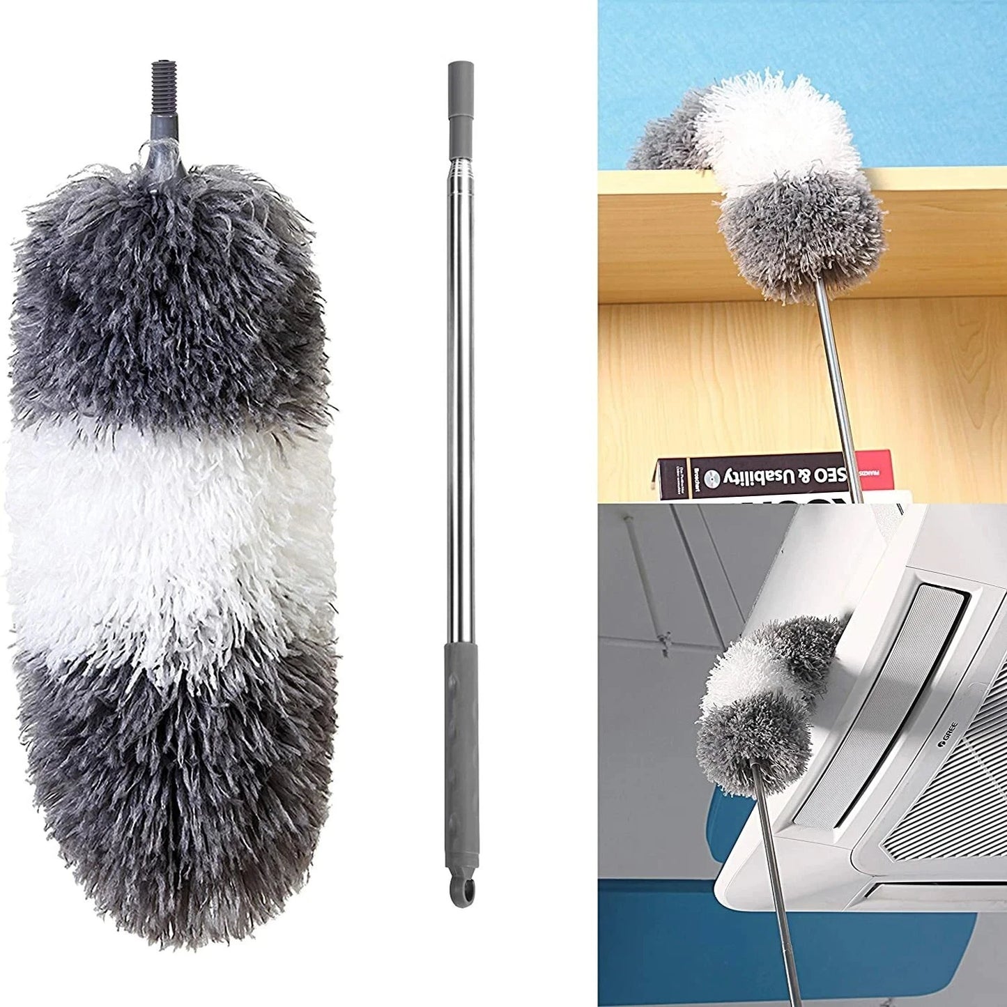 Feather Duster Extendable Handle 245cm Long Telescopic Duster Magic Static Brush