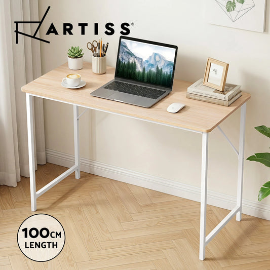 Artiss Computer Desk Home Office Study Table Desks Oak 100CM