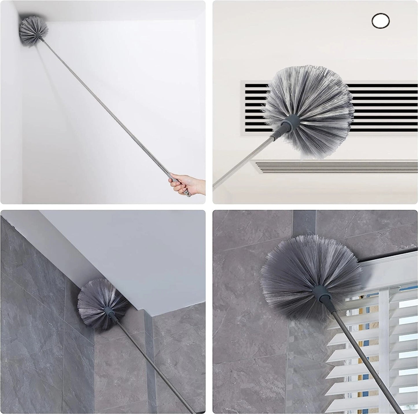 Microfiber Feather Duster Retractable Pole Bendable Duster for Ceiling Fans Cars