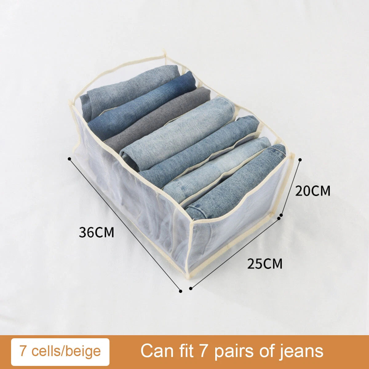 Foldable Clothes Drawer Organizer Mesh Storage Box Closet Wardrobe Jeans T-Shirt