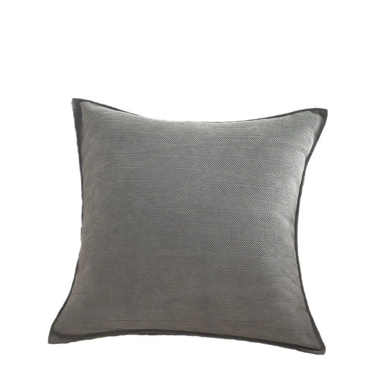 2XCream Velvet Cushion Cover Herringbone jacquard cushion Pillow Case Sofa Decor