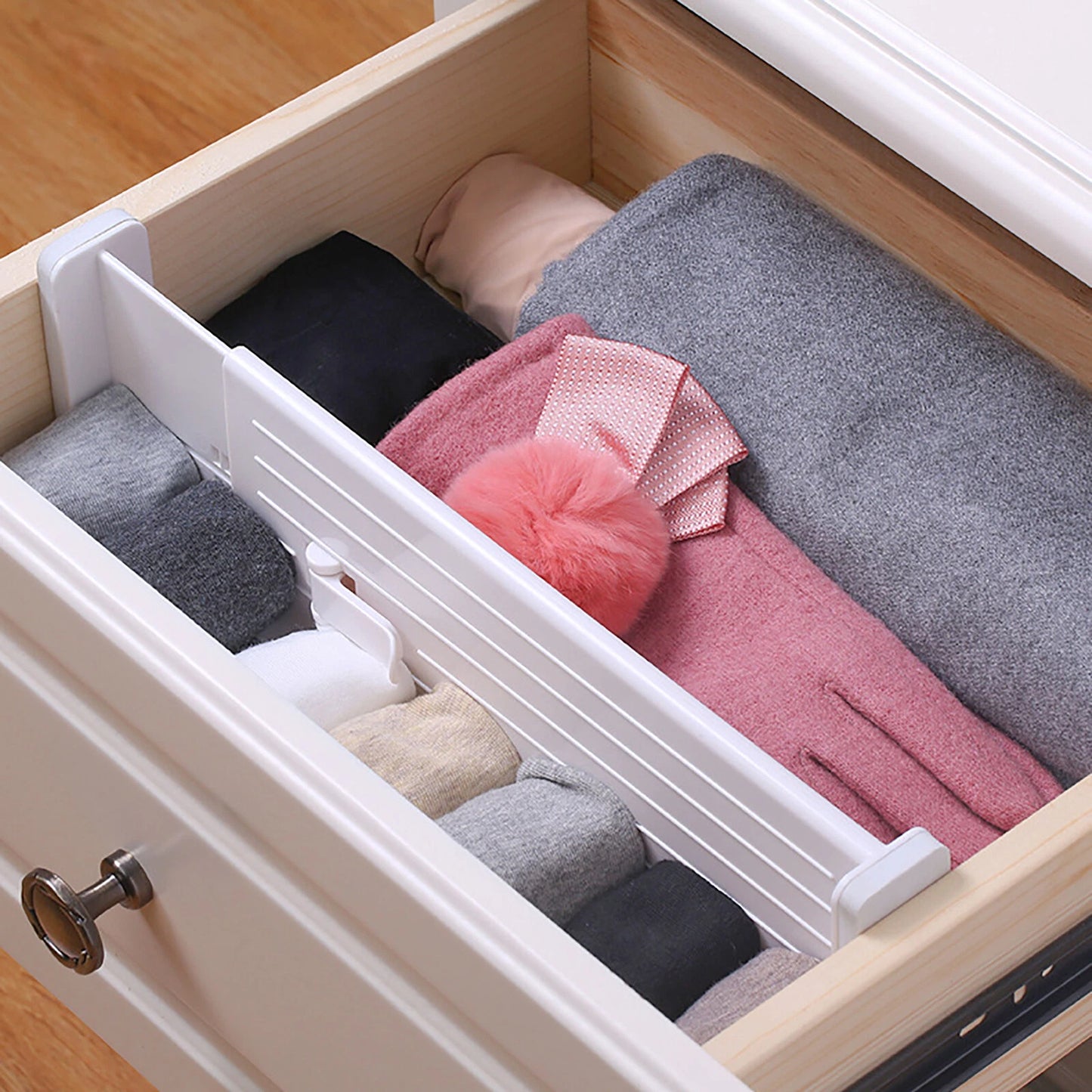 6PCS Adjustable Drawer Divider Partition Storage Organizer Clapboard Expandable