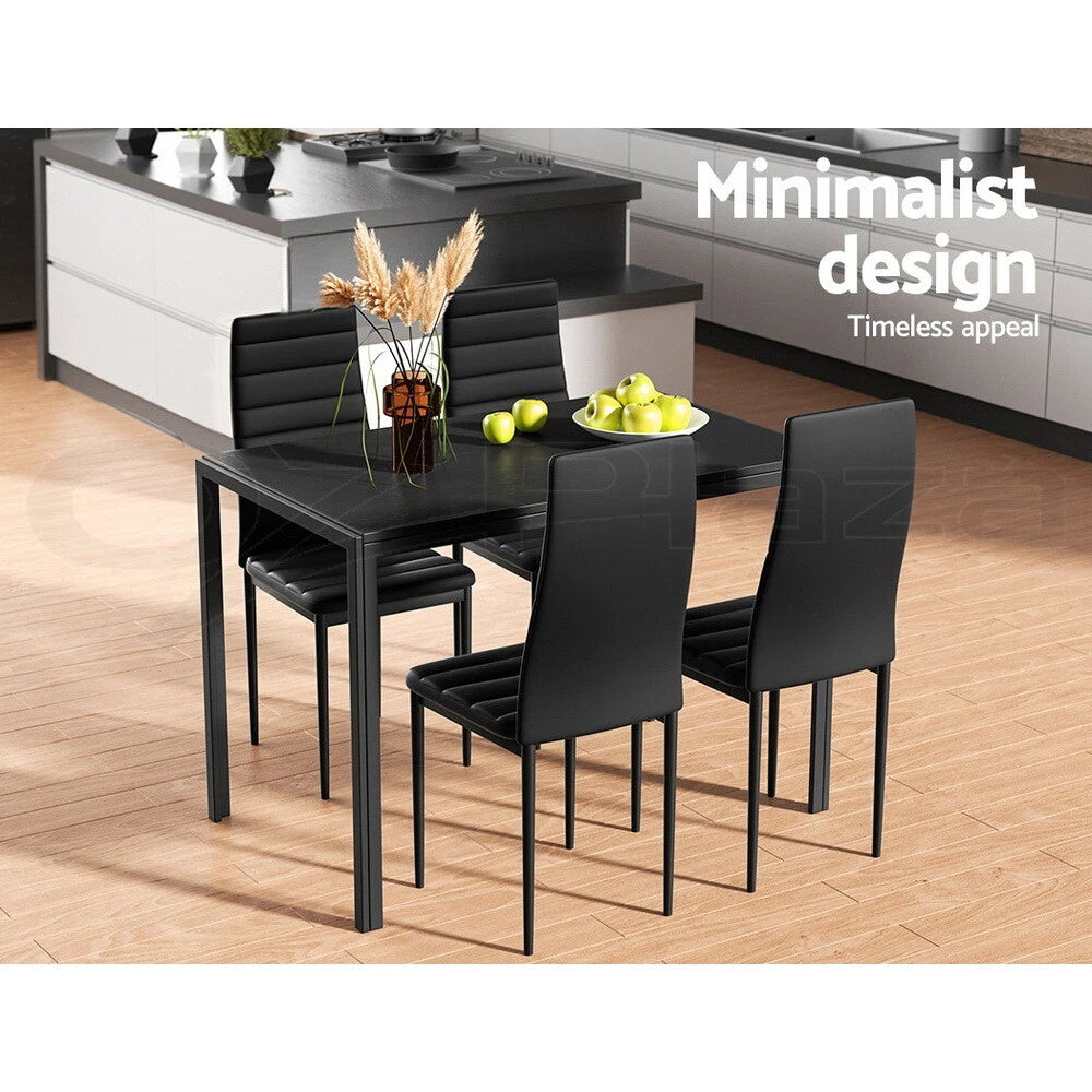 Artiss Dining Tables and Chairs Dining Set 5/7 Pieces Wooden Table Leather Chair