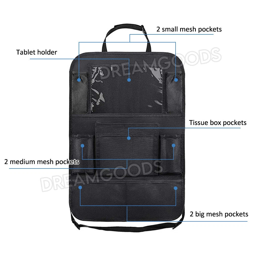 2PCS Car Seat Back Organiser Multi Pocket Storage Bag Pouch Holder Interior Tidy