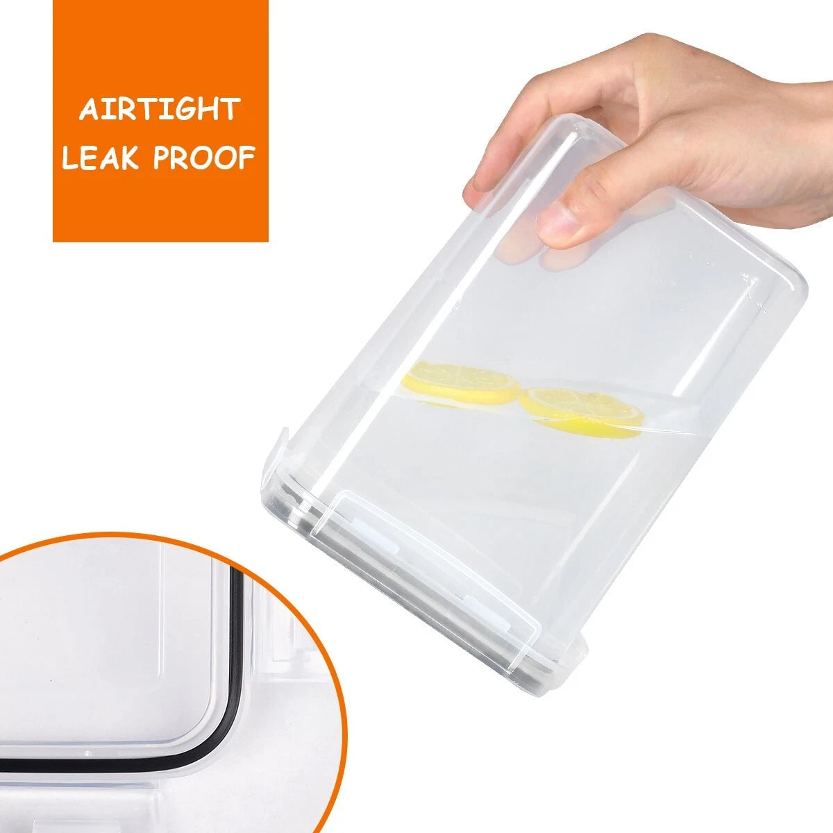 16/30/42 Pcs Airtight Food Storage Containers Kitchen Dry Food Pantry Organizer