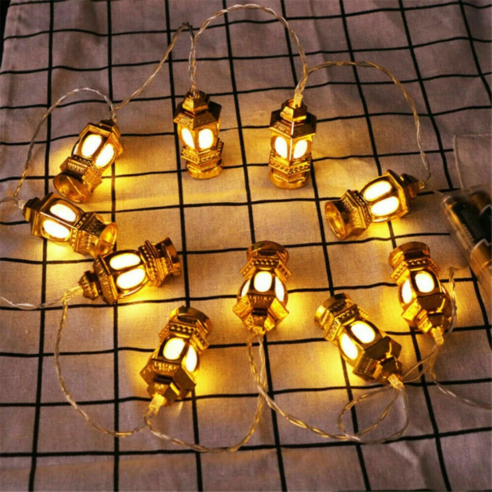 Ramadan Fairy Lights Battery Led String Lights Lantern Eid Mubarak Decor Party