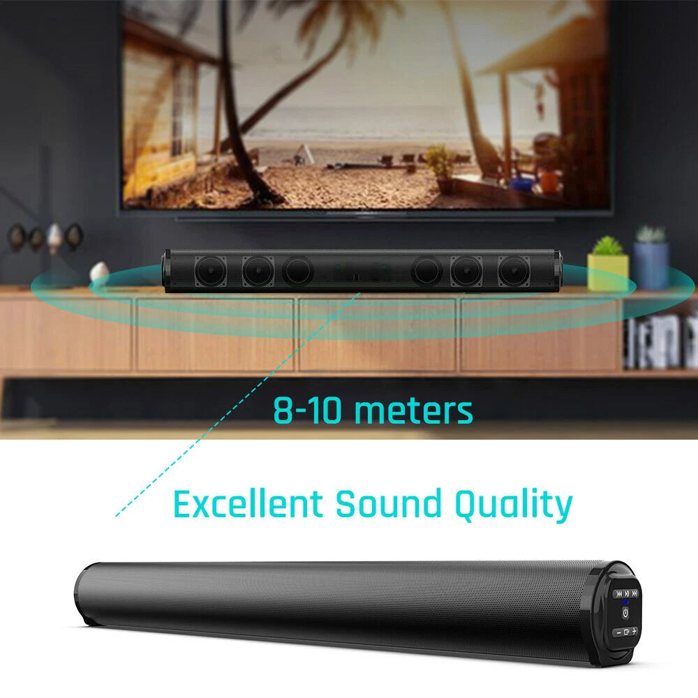 Sound Bar TV Theater Subwoofer Powerful Bluetooth 5.0 Wired Wireless Remote 40W