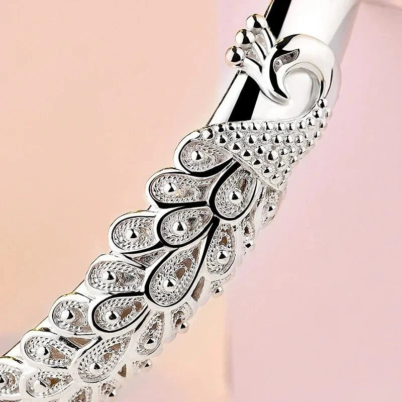 925 Sterling Silver Weave Bracelet – Adjustable Bangle for Women
