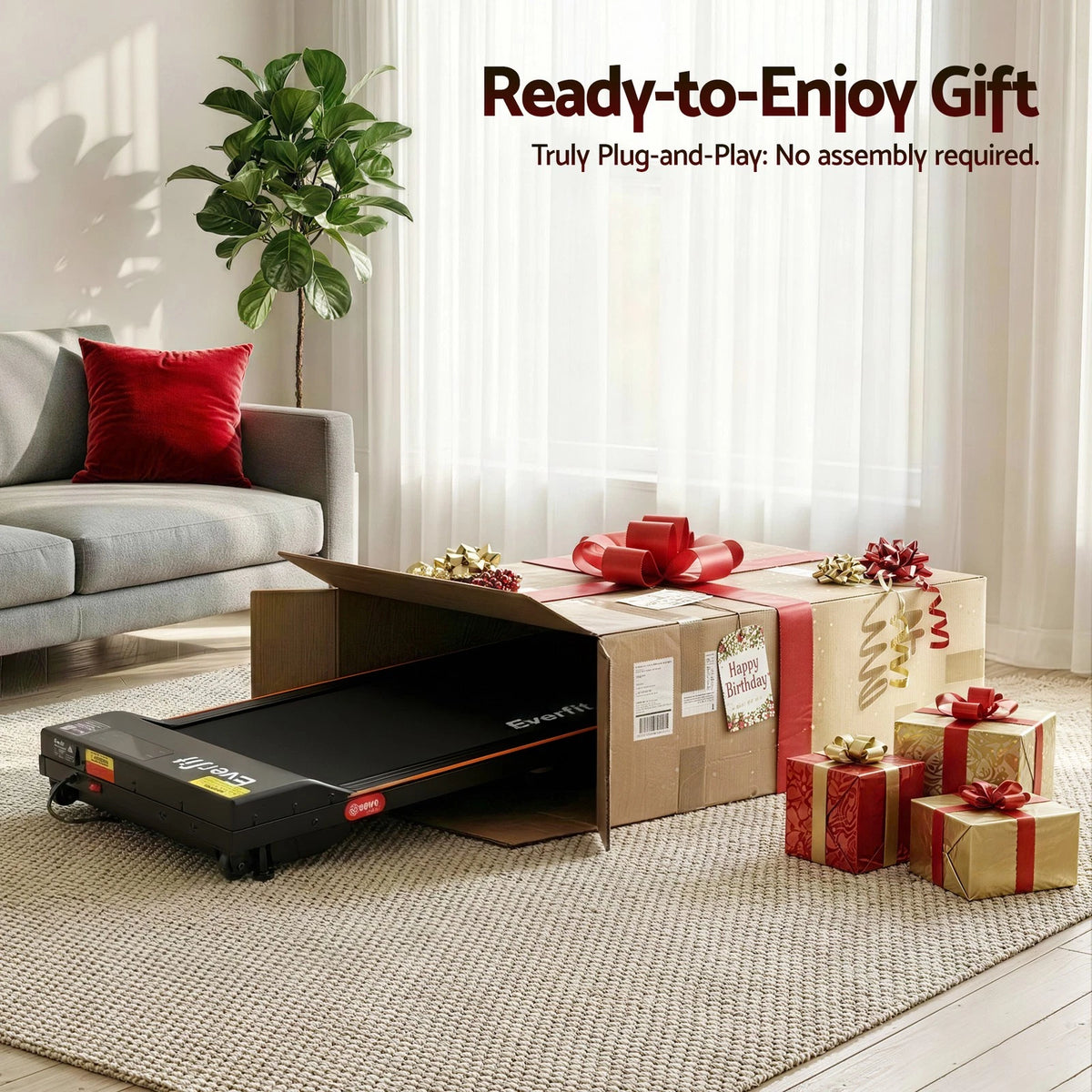 Everfit 3 in 1 Walking Pad Treadmill 12% Incline Under Desk Treadmills 38cmBelt