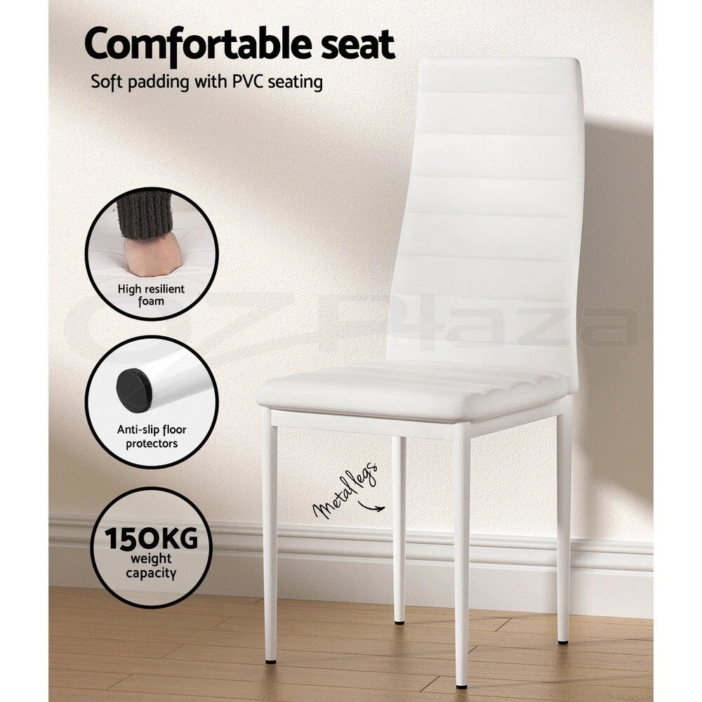 Artiss Dining Tables and Chairs Dining Set 5/7 Pieces Wooden Table Leather Chair