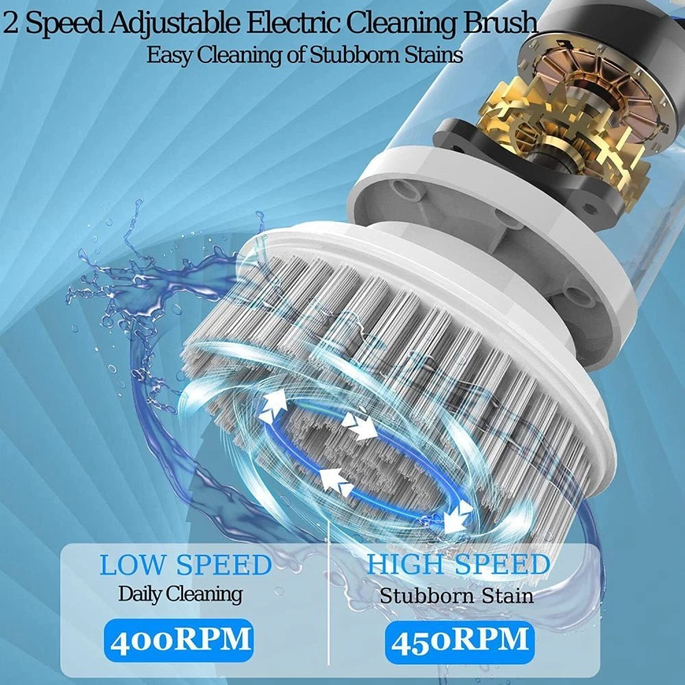 Electric Spin Scrubber Turbo Scrub Cleaning Brush Cordless Chargeable Bathroom