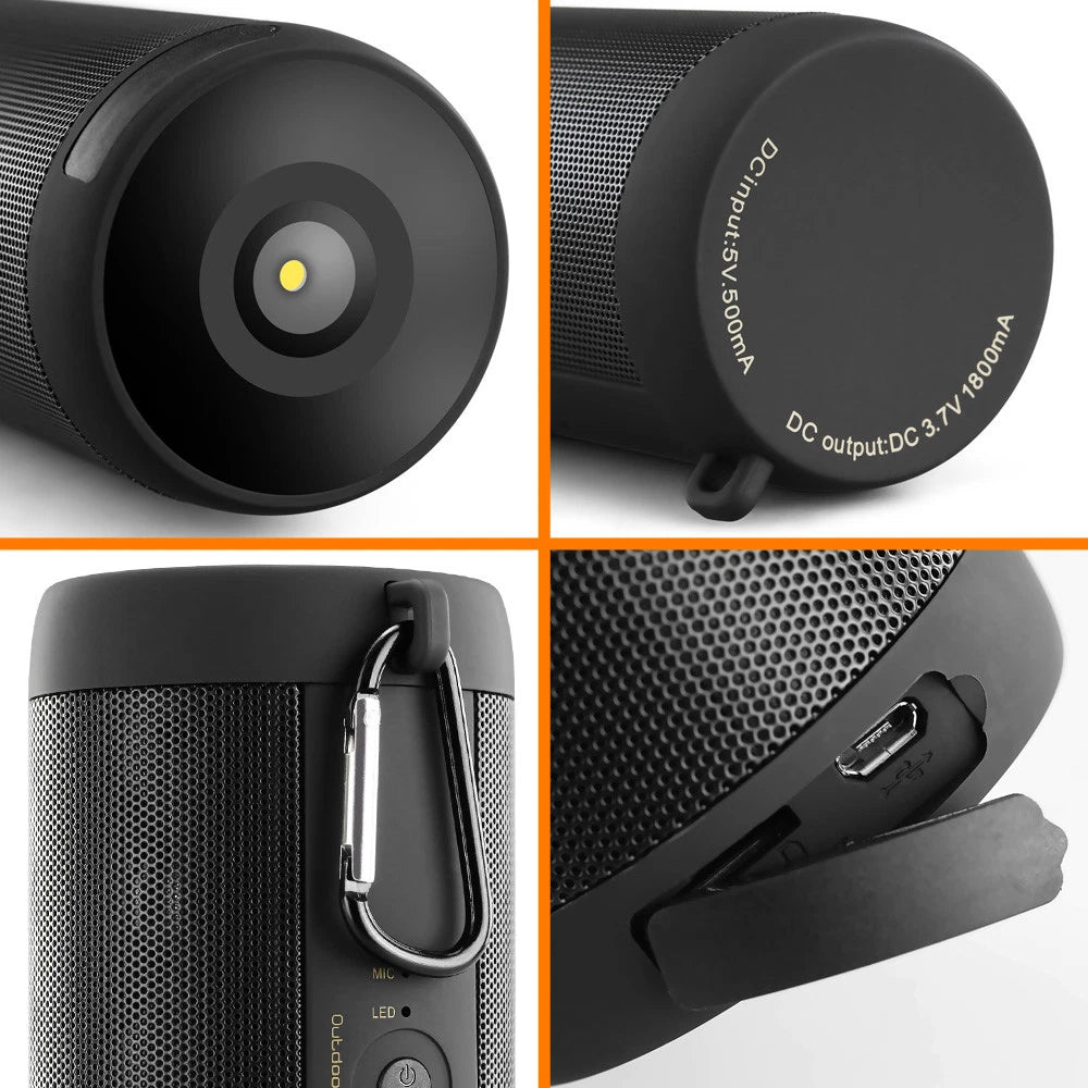 Wireless Bluetooth Speaker Portable Stereo Music Waterproof AUX/TF/FM/Radio