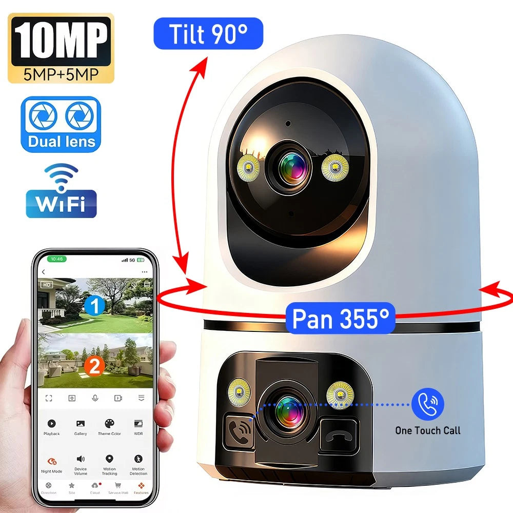 Security Camera 2.4G WIFI Indoor Smart Home Baby Pet Monitor Night Vision Wired