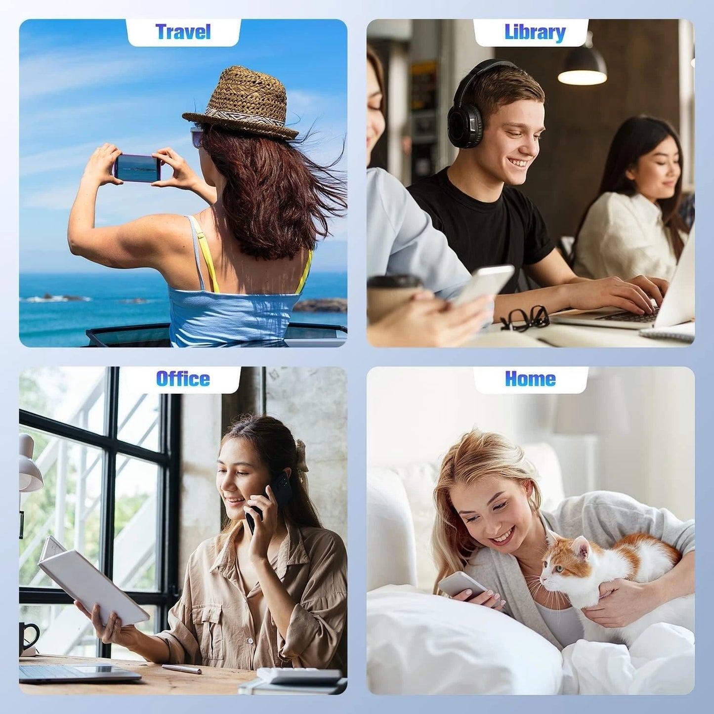 55W 4 Port USB-C PD Type-C Fast Charging Wall Plug USB C Charger Power Adapter