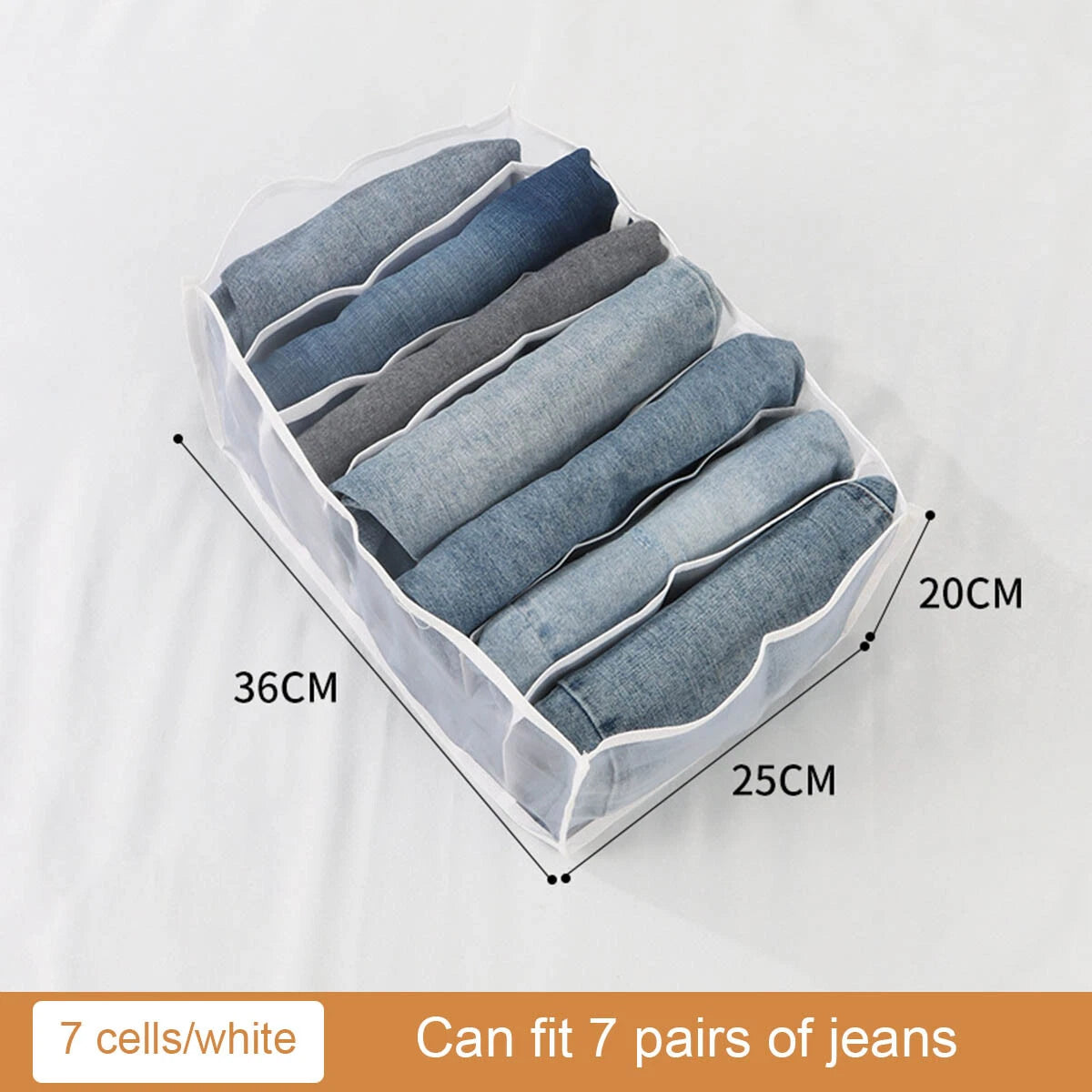 Foldable Clothes Drawer Organizer Mesh Storage Box Closet Wardrobe Jeans T-Shirt