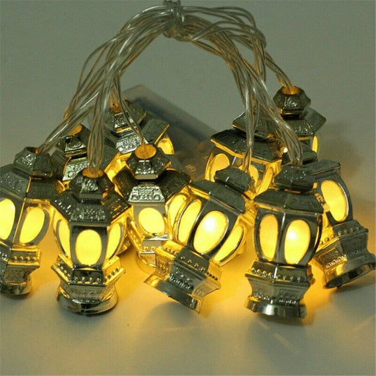 Ramadan Fairy Lights Battery Led String Lights Lantern Eid Mubarak Decor Party