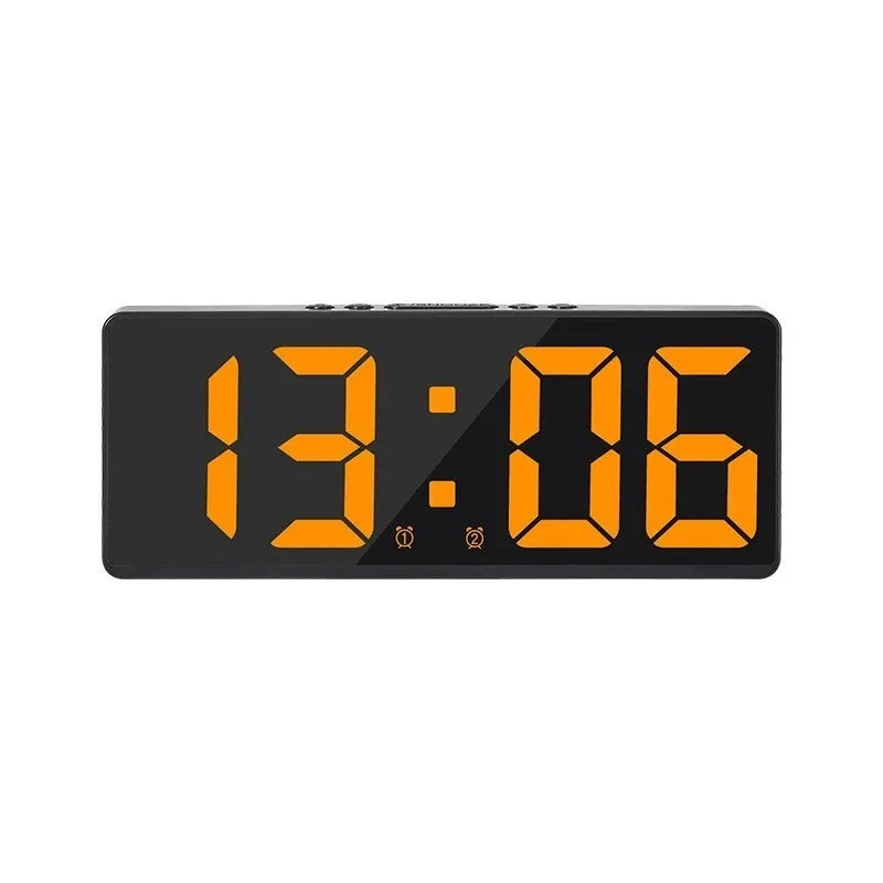 LED Digital Clock Mirror Display Snooze Alarm Temperature Time Table Desk Decor
