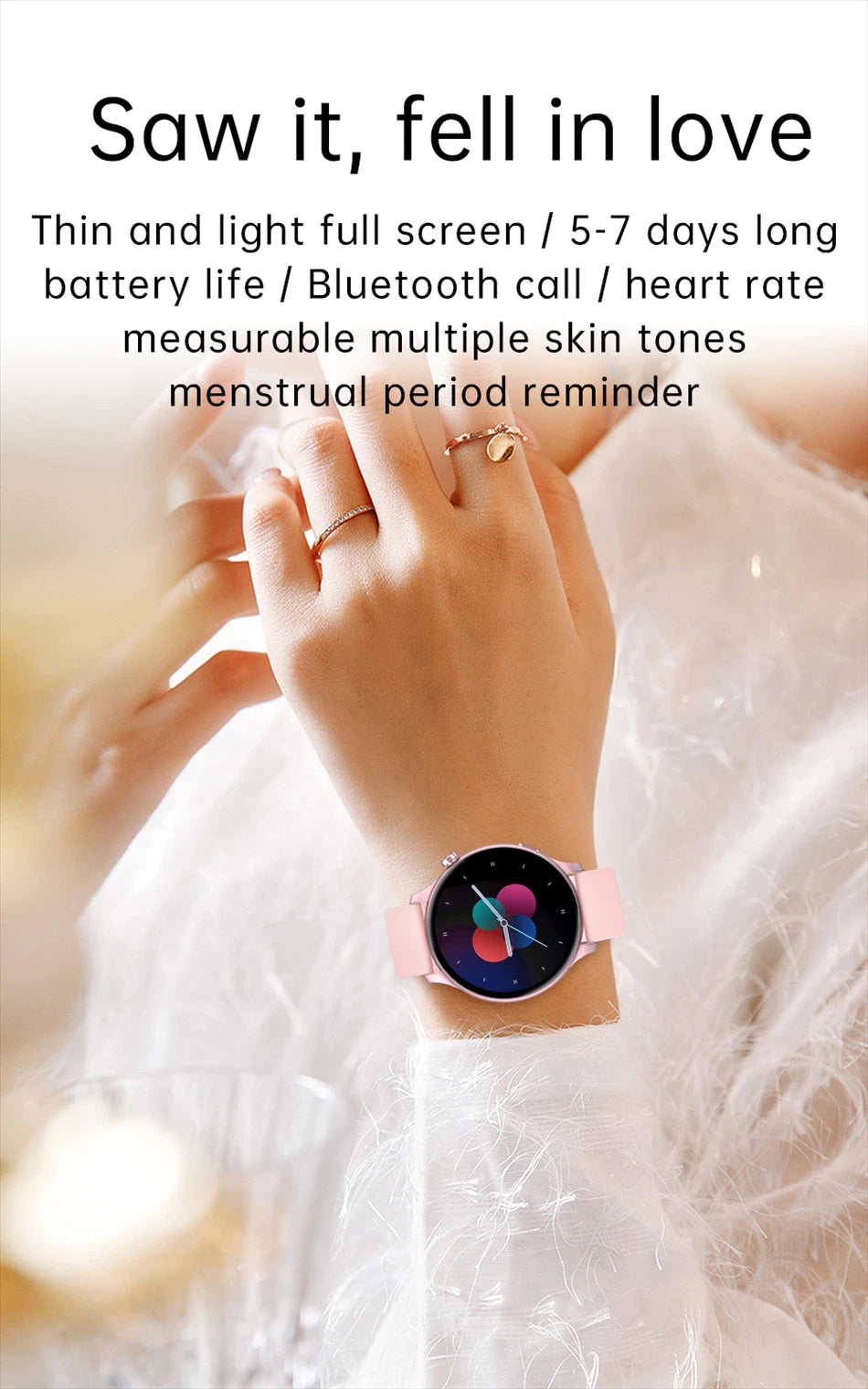 New Smart Watch Full Touch Screen AMOLED Bluetooth Call for Women and Men -DT85