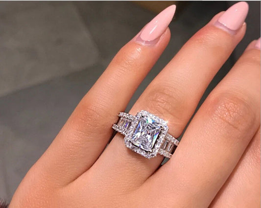 NEW Fashion Women ring Ladies party jewelry Stainless Steel color stone Ring