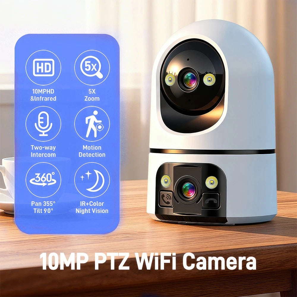 Security Camera 2.4G WIFI Indoor Smart Home Baby Pet Monitor Night Vision Wired