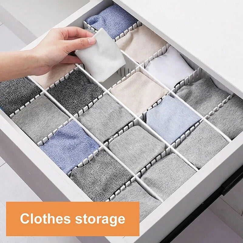 24X Adjustable Clapboard Drawer Cabinet Divider Partition DIY Storage Organiser