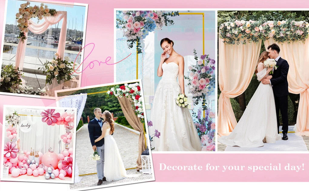 1.5/2M Square Wedding Arch Backdrop Stand Sign Display Party Flower Decoration