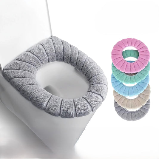 Soft Toilet Seat Mat Bathroom Washable Closestool Cushion Cover Pad Lid Warmer