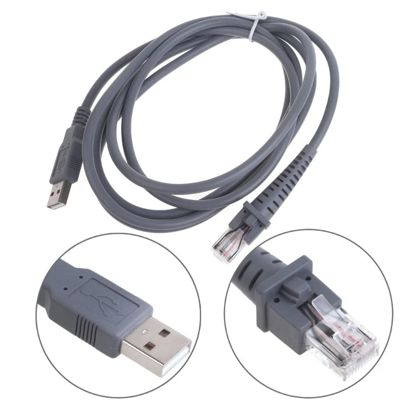 USB Scanner Cable Replacement USB Cord 2m/7FT Length for GD4130 QD2100 GBT4100