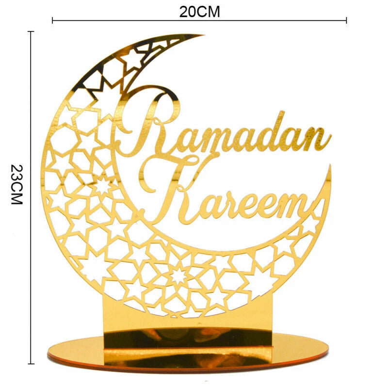 Ramadan EID Mubarak Muslim Copper Light Decorations Islamic Party Table Ornament