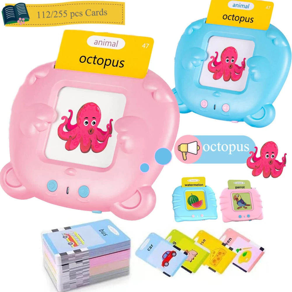 Talking Flash Cards for Toddlers Words Learning Toys Preschool Audible Game Toy