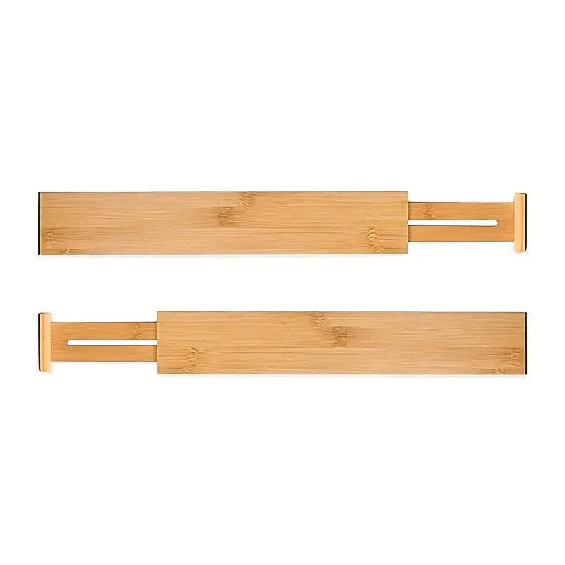 Expandable Drawer Divider PartitionStorage Organizer Clapboard Bamboo Adjustable